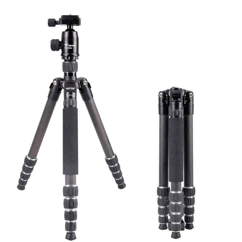 

WeiFeng C6620E Pro Portable Flexible Carbon Fiber Tripod For SLR Camera Tripod Bag 5 Section Max Loading 5kg DHL Free Shipping