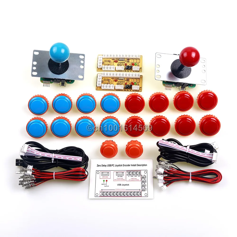 

Zero Delay PC USB Port Encoder + 2 x Sanwa Joystick JLF-TP-8YT + 18 x Sanwa Push Button OBSN-30 / OBSN-24 To Mini Arcade Machine