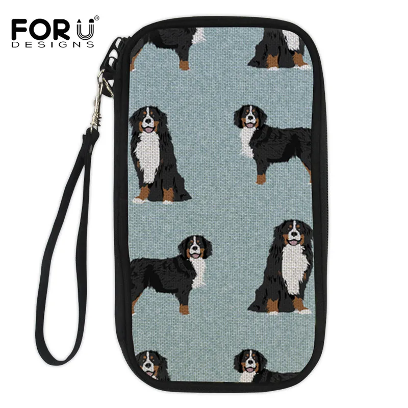 FORUDESIGNS Bernese Dog принт «домашние животные» кошелек-Карточница дорожный Держатель для паспорта многоцелевой органайзер для хранения клатч - Цвет: ZJZ533Z6