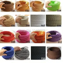 2 м 3 м 5 м 10 м 2 ядра 0,75 винтажный витой кабель Ретро Плетеный Электрический провод тканевый шнур для лампы