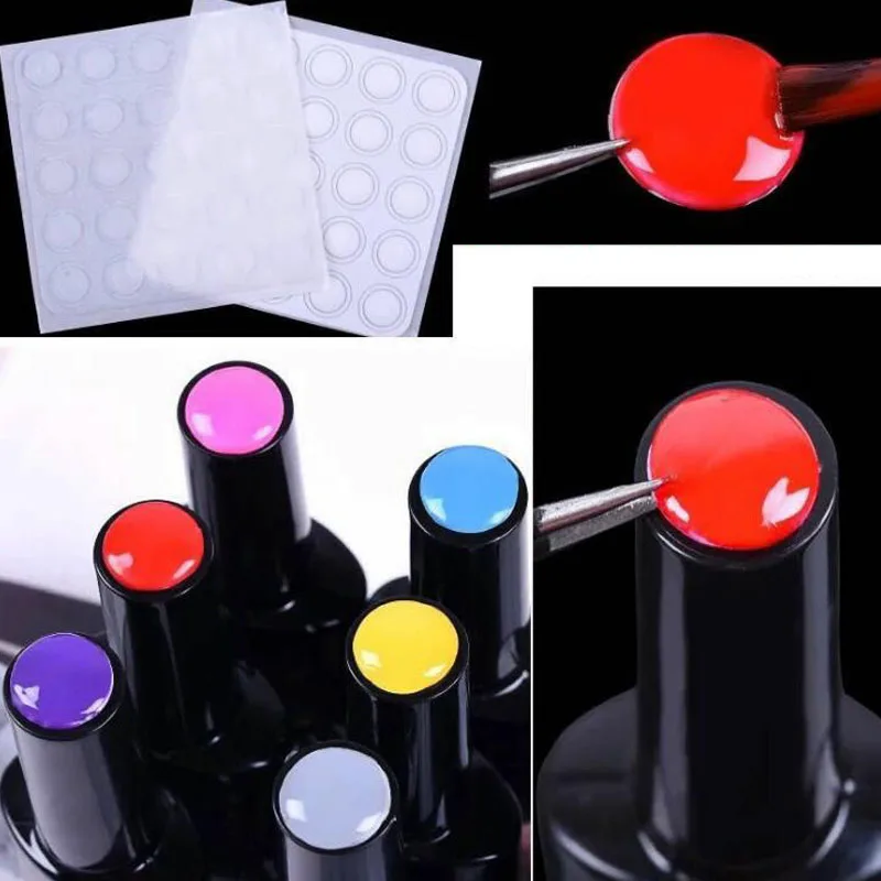 25 шт лак для ногтей гель для ногтей цветная силиконовая карточка клейкая этикетка наклейка лак для ногтей цветная Кнопка УФ-гель лак дисплей