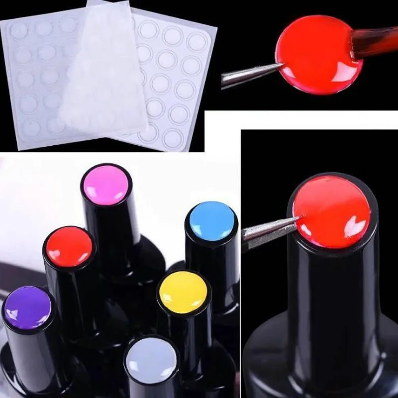 

25pcs Nail Polish Nail Gel Color Silicone Card Adhesive Label Sticker Nail Gel Polish Color Button UV Gel Polish Display