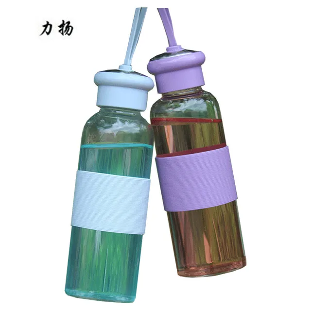 1252 4 Couleurs Portable Bouteille Deau En Verre épais De Publicité Créative Impression Personnalisée Applicable Pour Eau Brûlante étanche Dans