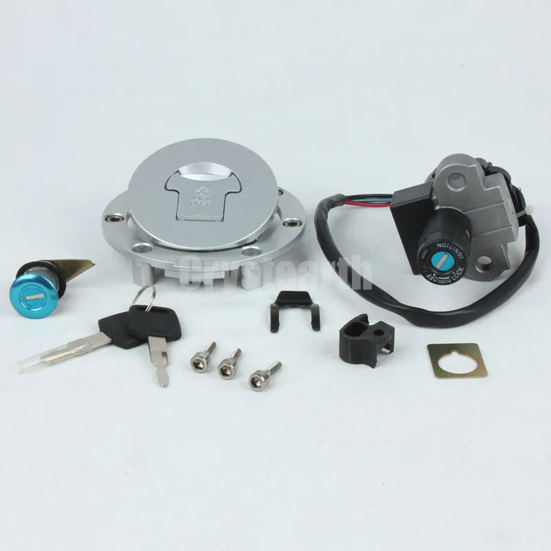 Motorcycle Ignition Switch Lock & Fuel Gas Tank Cap Cover Seat Handle