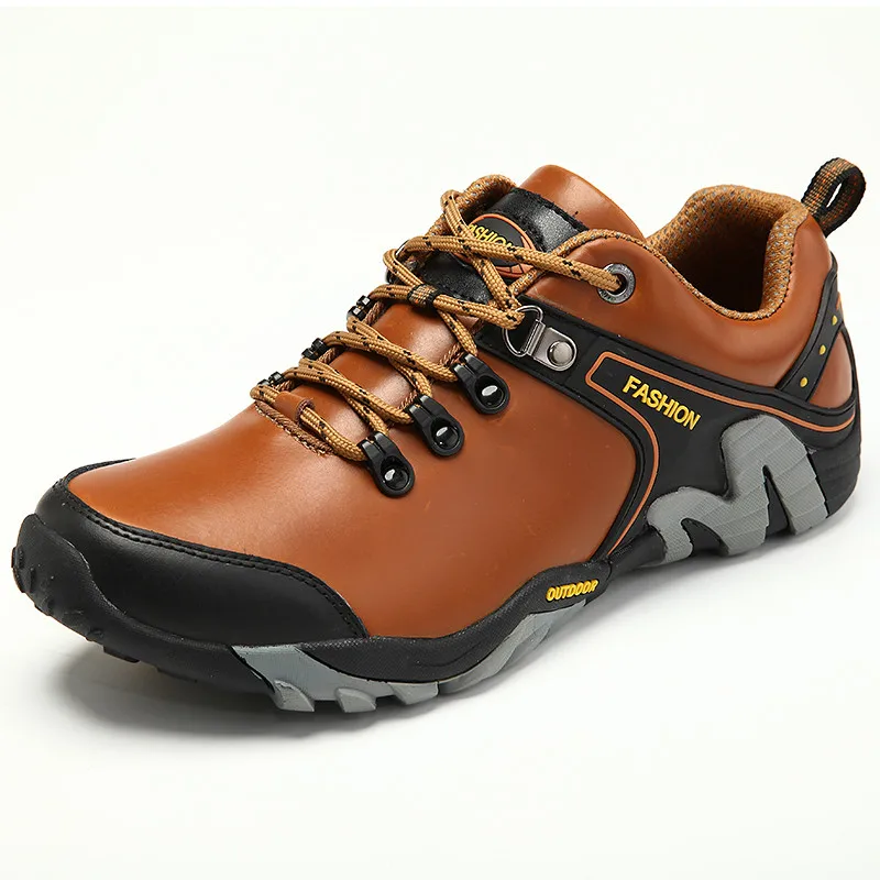 

New Anti-Slip Outdoor Men Hiking Shoes High Quality Trekking Camping Footwear Wearable Lace-up Brand Sport Sneakers