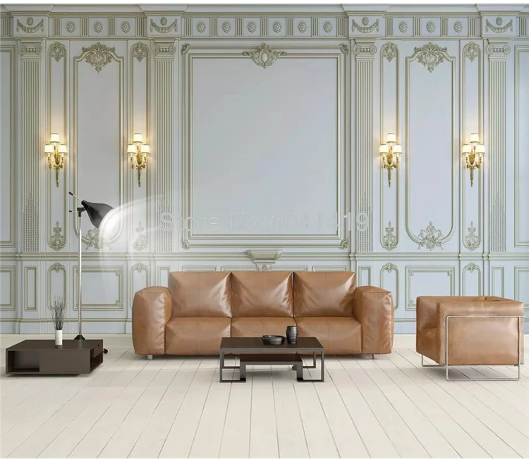 3D обои европейские Стиль Роскошный домашний декор фото настенные фрески Гостиная ТВ диваном настенная живопись для спальни 3D стерео обоями