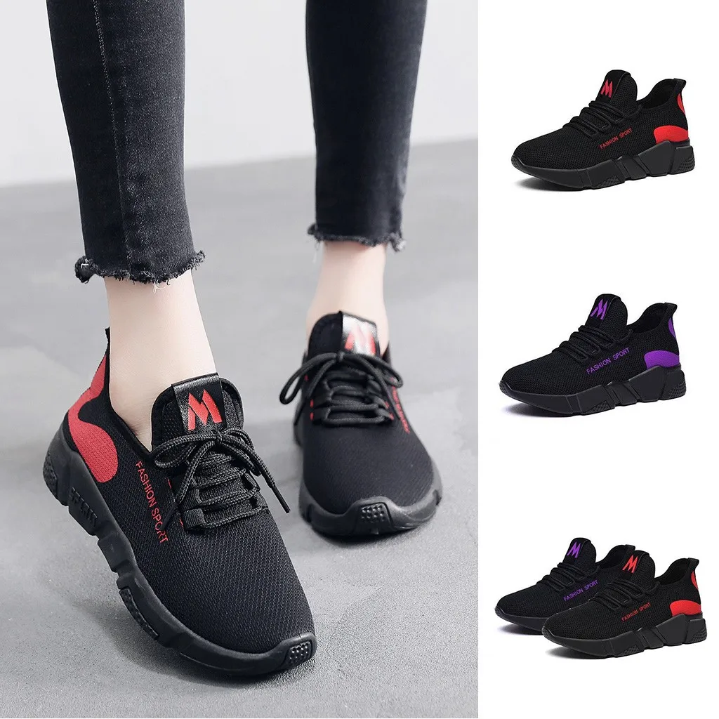 SIKETU/; модная повседневная обувь на плоской подошве; женские кроссовки; цвет красный, фиолетовый; спортивная обувь для женщин; прогулочная обувь;# g30