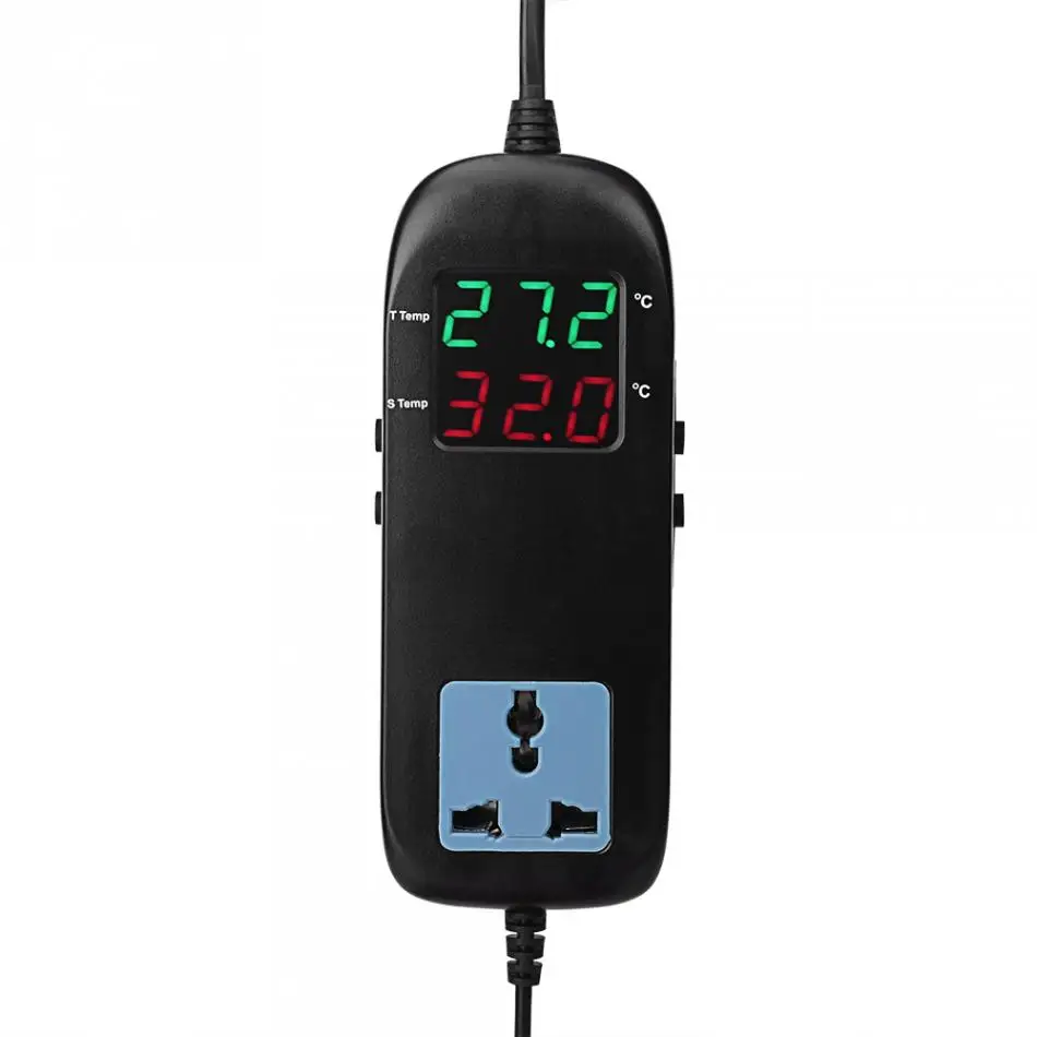 

220V 10A LCD Display Thermostat Mini Digital Temperature Controller EU Plug -40 to 120 Degree Temperature Control Cheap Price