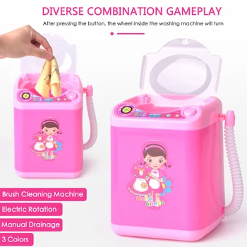 

1Pc Mini Simulation Mini Washing Machine Makeup Brush Cleaner Automatic Cleaning Washing Machine Kits Drop Shipping