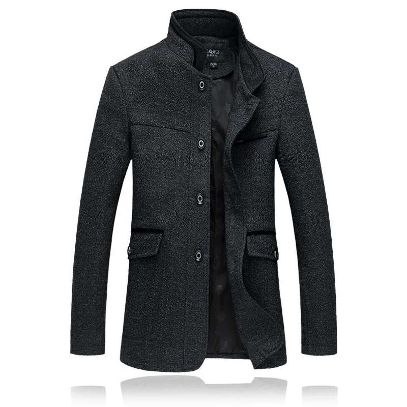 New Arrival Spring Autumn Men's Business Casual Wool Winter Coat