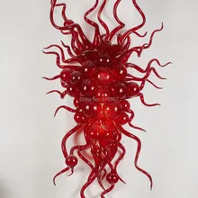 Элегантный красный стеклянный шар отель современный настенный светильник