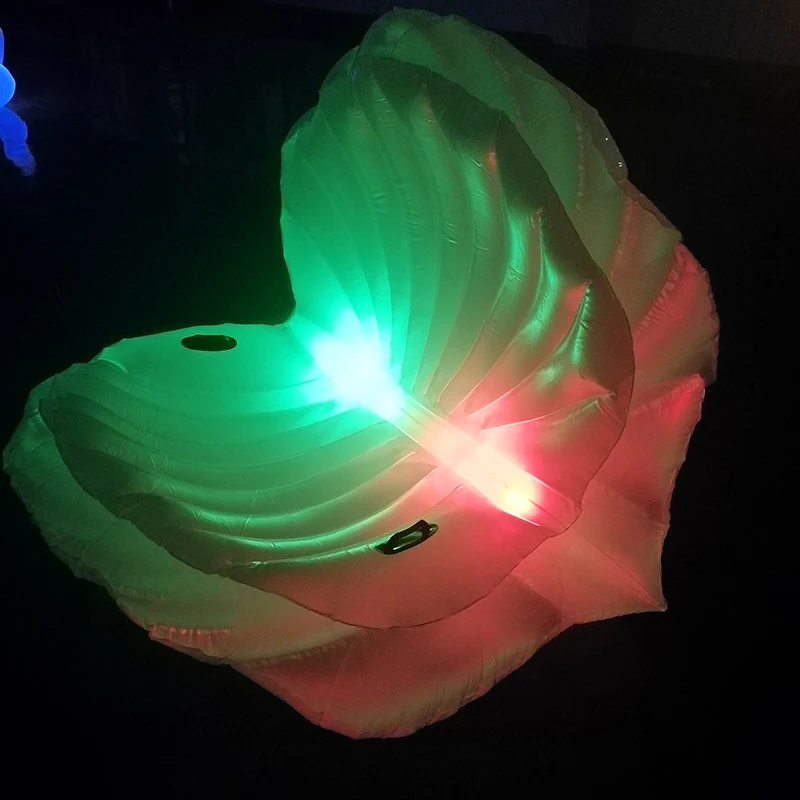 LED Lighted Inflatable Seashell Pool Float Giant Inflatable Clam Shell