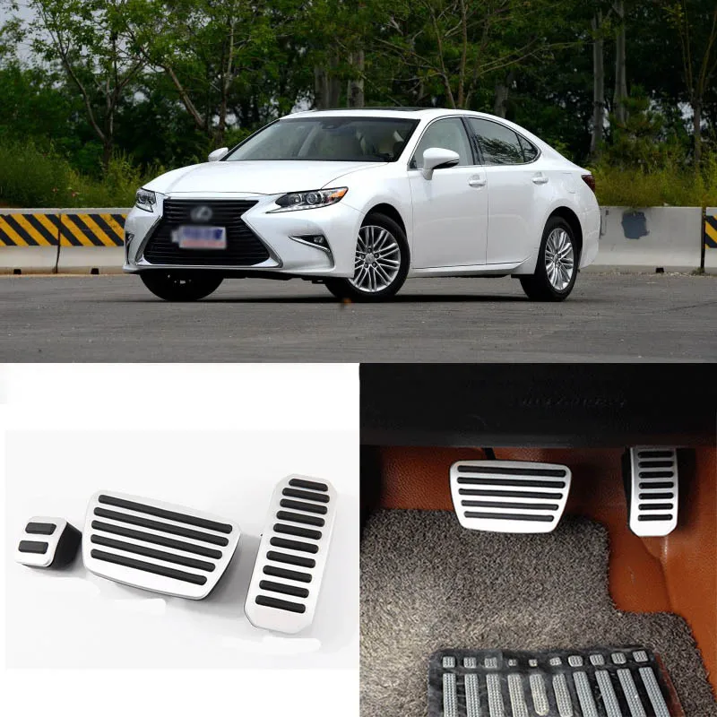 

A Set Aluminium Non Slip Foot Rest Fuel Gas Brake Pedal Cover For Lexus ES 2010-2016