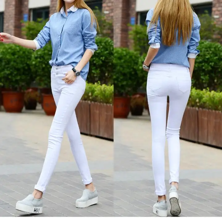 high waisted white pants outfit