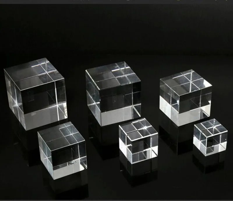 Хорошее качество 10 шт. Кристалл кубик K9 кристалл пустой блок резной белый эмбрион материал для 3d лазерной гравировкой Ремесло Искусство подарок награда