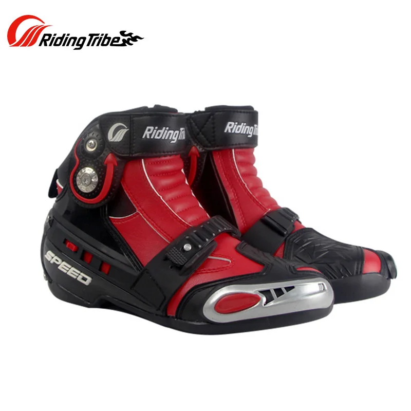 

Men Woman Motorcycle Riding Boots Motorbike Racing Leather Windproof Anti-skid Wear-resistant Foot Protective Shoes A009