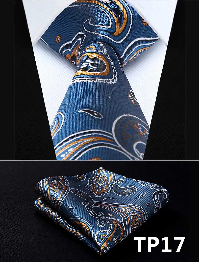 HISDERN, вечерние, свадебные, 3,4 дюймов, шелковый галстук, платок, тканый мужской галстук, галстук, карманный квадратный# TP01 - Цвет: TP17