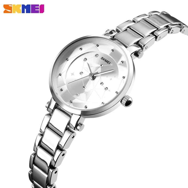 

Luxury Women's Watch Waterproof Stainless Steel Quartz Women Watches Fashion Ladies Casual Dress Bracelet Top Brand SKMEI Watch