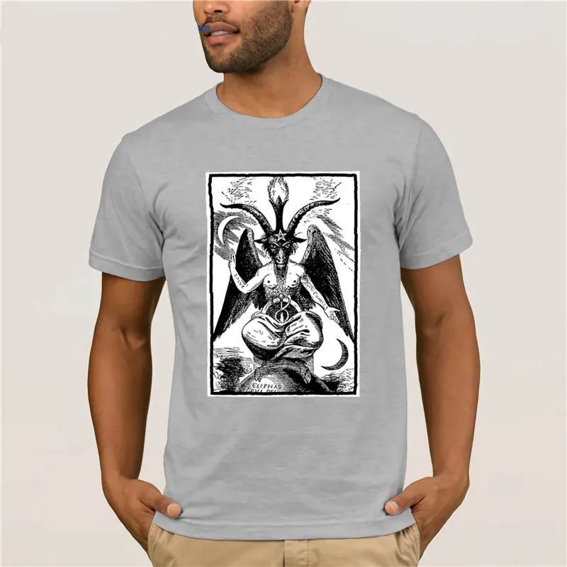 Футболка мужская с принтом Sigil of Baphomet модная тенниска из хлопка козы Мендес майка