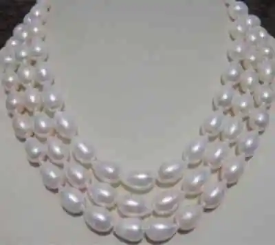 

FREE SHIPPING HOT sell new Style >>>>8-9MM WHITE AAA+ SOUTH SEA BAROQUE PEARL NECKLACE 50"AAA