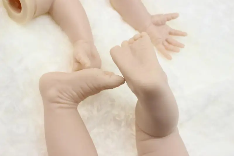 20 дюймов Reborn Baby Doll Kit Силиконовые Винил мягкая голова 3/4 руки полный ножки для