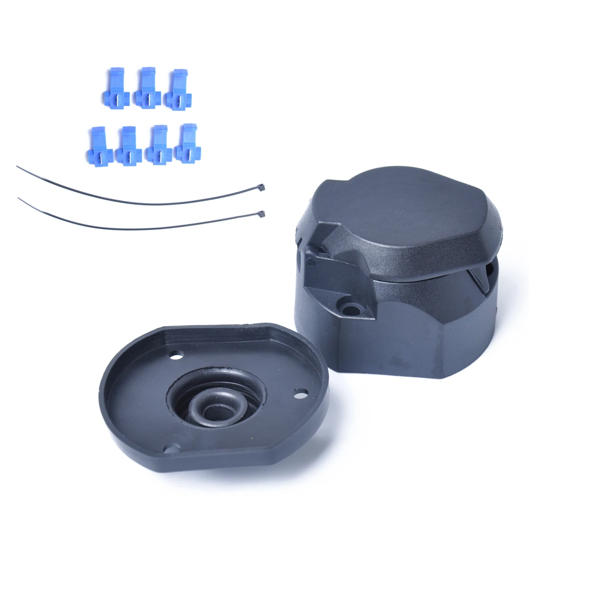 

Durable 12V 7 Pin Plastic European Trailer Socket Tow Bar Electrics Connector with Rubber Ring
