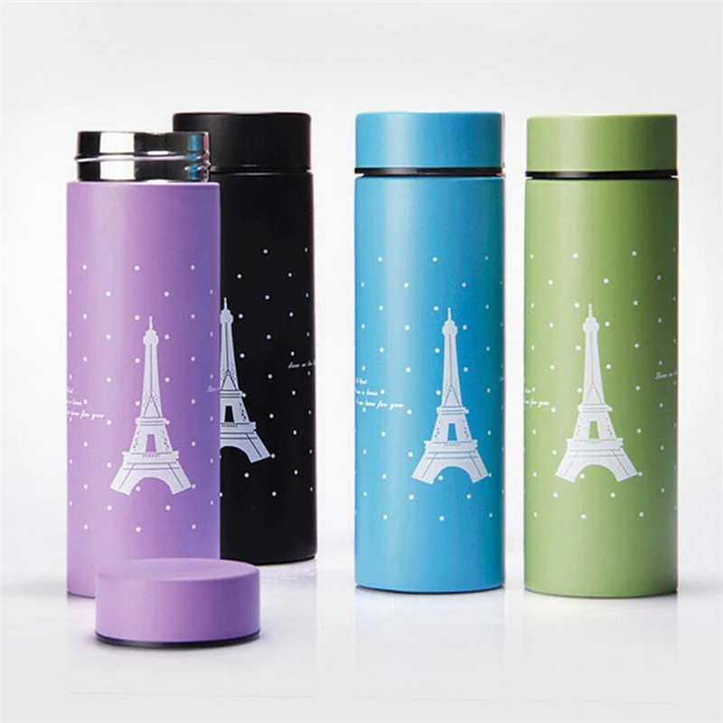Stainless Steel Thermos Cup Eiffel Tower Thermoses Home Kitchen Vacuum Flasks 260ml Insulated Coffee Mug Travel