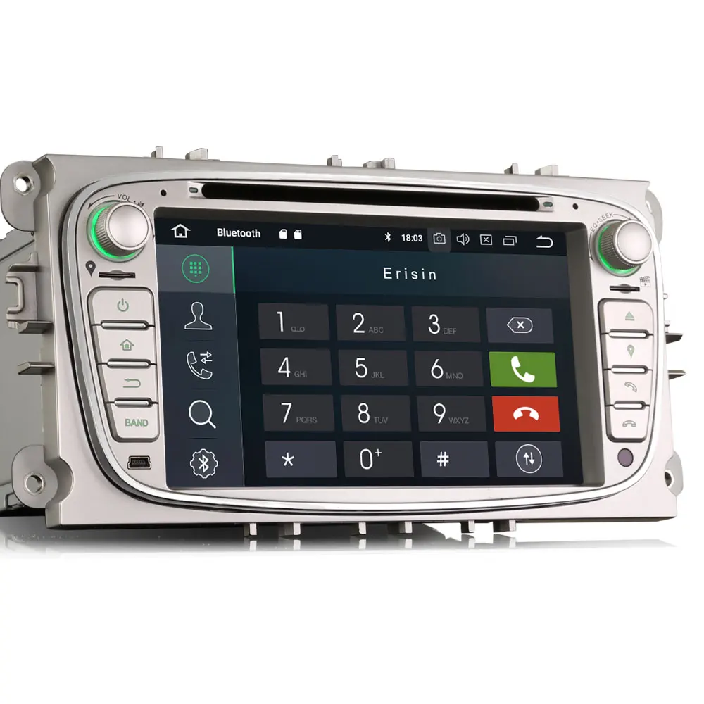 Perfect Erisin ES7809F 7" Android 8.0 Octa core 4G RAM Car DVD GPS Radio DVR DAB+ DVD For Ford Mondeo Focus S/C-Max Galaxy 1