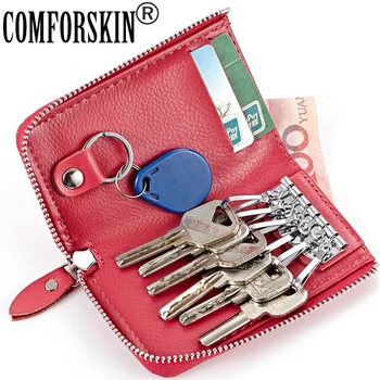 

COMFORSKIN Brand New Arrivals Split Leather Key Holders Multi-function Fashion Style Key Housekeepers 2018 Hot Sales Key Cases