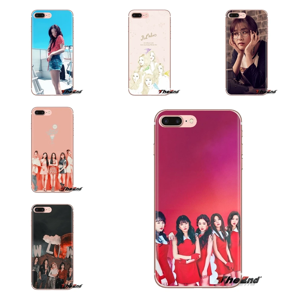 Прозрачные мягкие чехлы для iPod Touch Apple iPhone 4 4S 5 5S SE 5C 6 6S 7 8 X XR XS Plus MAX Red Velvet Kpop Girl |