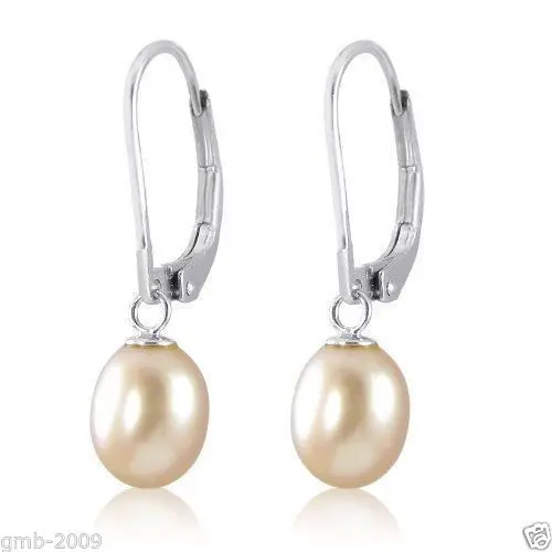 

hot sell new - Hot sale new Style >>>>New 6-7mm Natural Pink Akoya Cultural Pearl Sterling Silver Leverback Earrings
