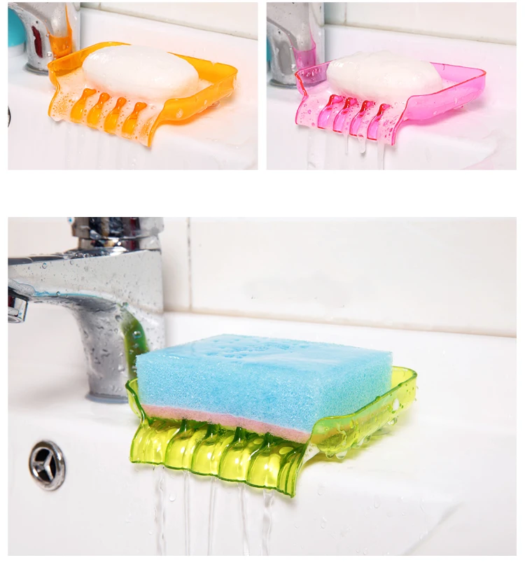 VEHHE водопад мульти-цветное мыло блюдо дренаж для мыла держатель Пластик коробка кухонная губка держатель для аксессуаров для ванной