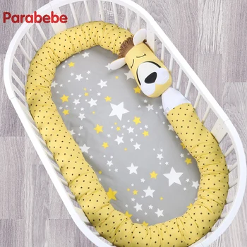 

330X14CM Unicorn Baby Bumper Baby Bedding Crib Bumpers Cot Bumper Newborn Cotton Printed Crib Protector for Infant Lion backrest