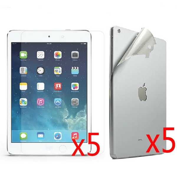 5x Розничная упаковка прозрачная ЖК-пленка для всего тела Передняя и задняя защитная пленка для экрана для Apple iPad Air iPad5 5 Air2 2 iPad6 6