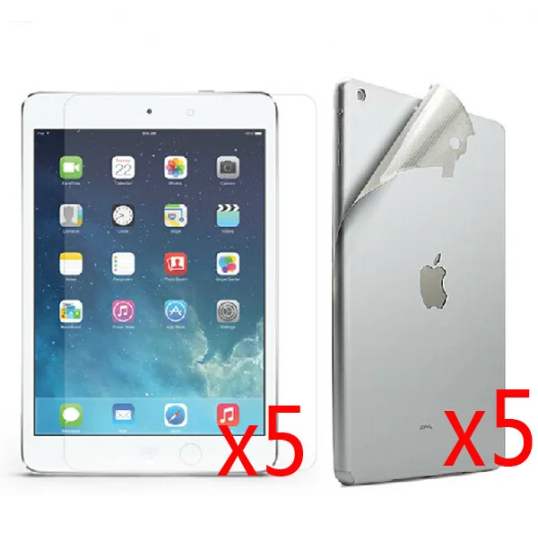 

5x Retail Package Clear LCD Full Body Films Front & Back Screen Protector Film Guards For Apple iPad Air iPad5 5 Air2 2 iPad6 6