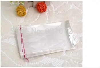 

Free Shipping clear Self Adhesive Seal Plastic Bag 12x20cm