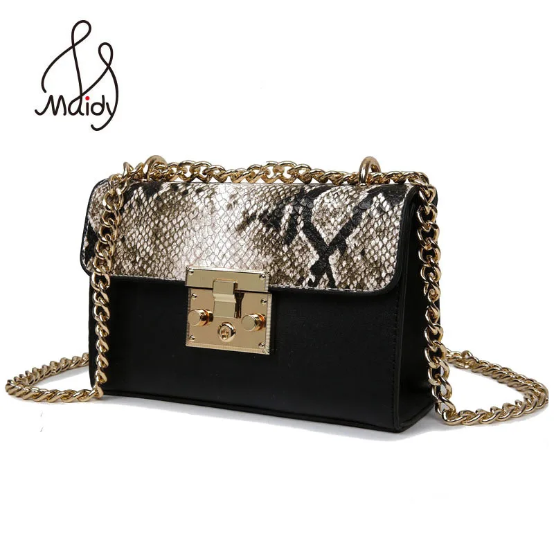 Goedkoop Designer Handtassen Hoge Kwaliteit Tas Dames Schouder Vrouwen Serpentine Lederen Metallic Zip Lock Kleine Kettingen Tassen Flap Tassen