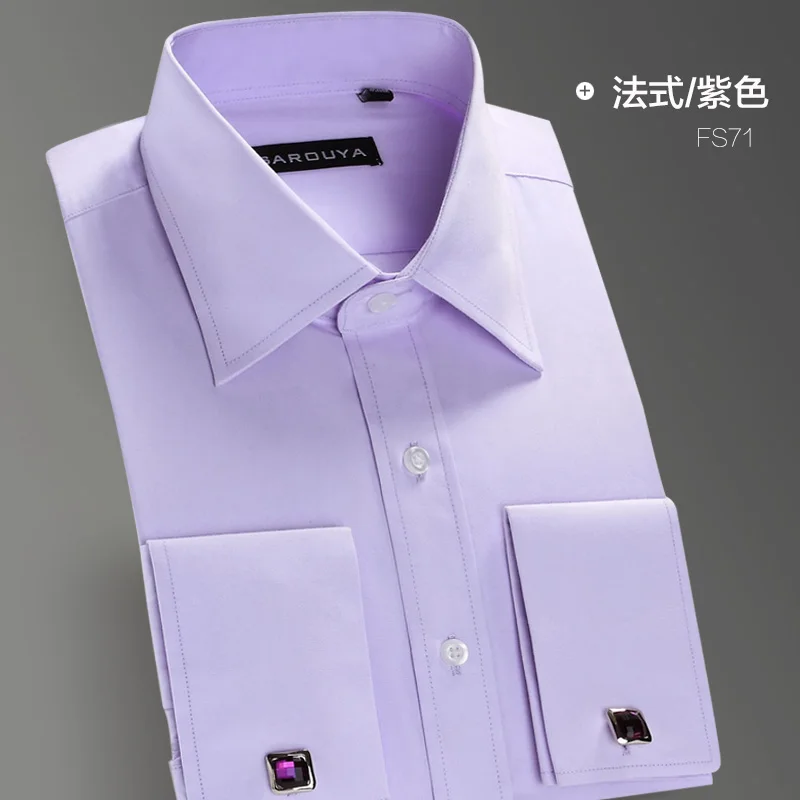 SAROUYA Mens White French Cuff Dress 