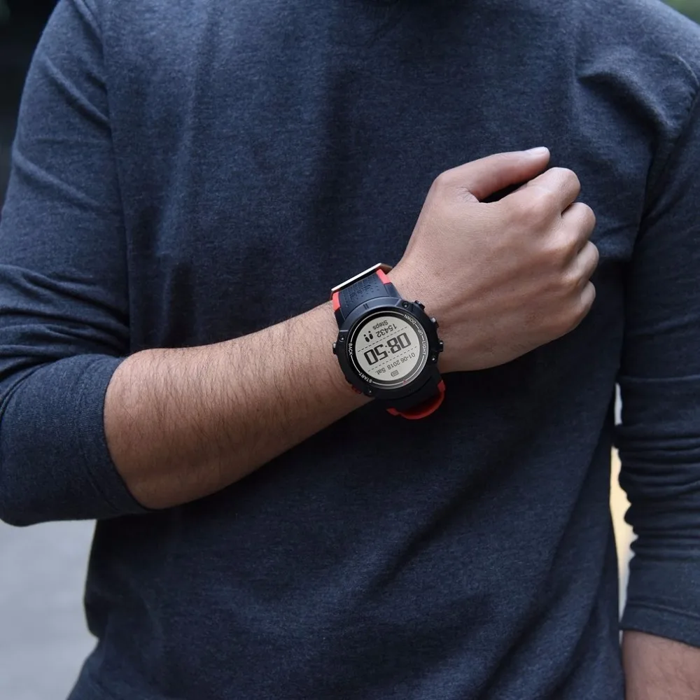

2018 DM18 GPS Sports Watch Smart Band Stopwatch Alarm Clock Sedentary Pedometer Heart Rate Monitor Waterproof Wristwatch