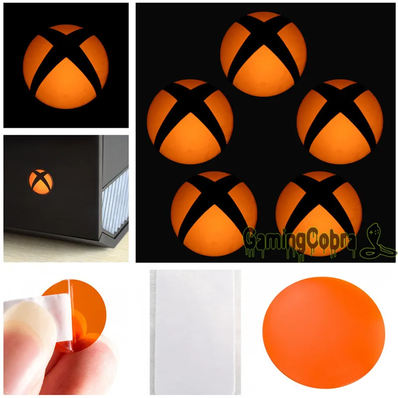 Логотип Кнопка питания обернуть наклейки светодиодный цвет изменить кожный чехол для Xbox One консоли