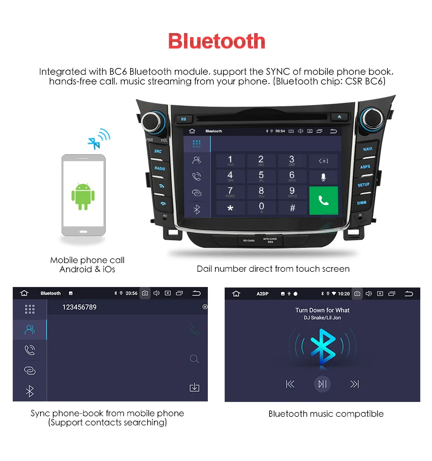 Cheap 7" IPS Android 8 Car DVD Auto Radio For Hyundai I30 Elantra GT 2011-2016 2 Din GPS Navigation Multimedia FM RDS Video Stereo 8