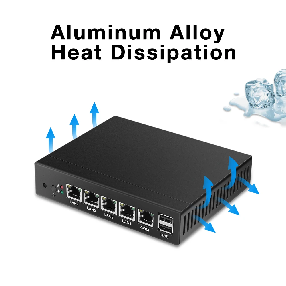 BEBEPC Мини ПК 4 гигабитный Ethernet LAN Celeron J1900 Pfsense Ubuntu Windows 10 брандмауэр маршрутизатор RJ45