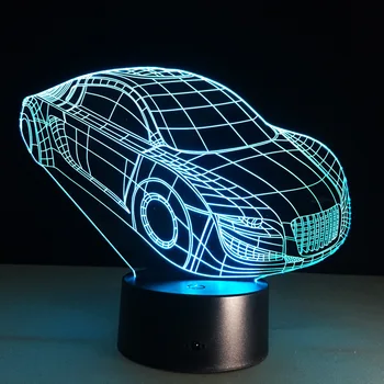 

3d Car Lamp 7 Color Led Night Lamps For Kids Touch Led Usb Table Lampara Lampe Baby Sleeping Nightlight Lampara Night Lamp