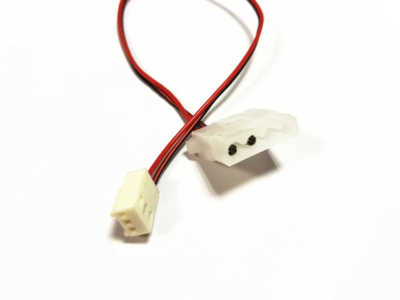 

3PCS red Computer Fan D Type 4Pin Molex Female to 3 Pin Fan Female Adapter cable - 30cm