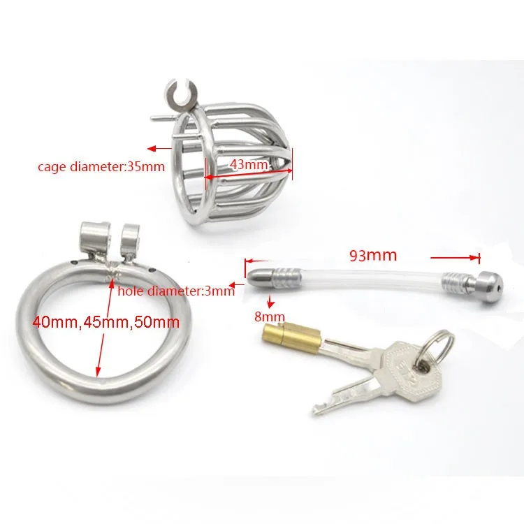 304-stainless-steel-Cock-Cage-Chastity-Device-with-Stealth-lock-Curved-RingSex-Toy-A260 