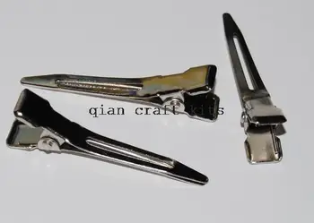 

200pcs Single Prong Alligator Hair Pinch Clips - 1 3/4 inches (45mm) for Clippies, Hair Bows and Korkers