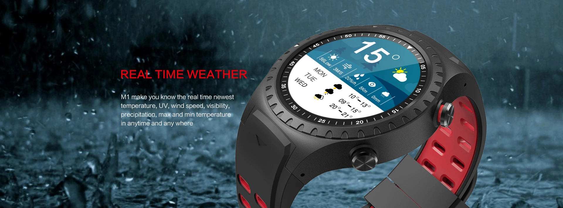 696 M1 Smart Watch Support SIM Card Bluetooth Call Compass GPS Watch IP67 Waterproof Multiple Sport Modes Long Time Standby