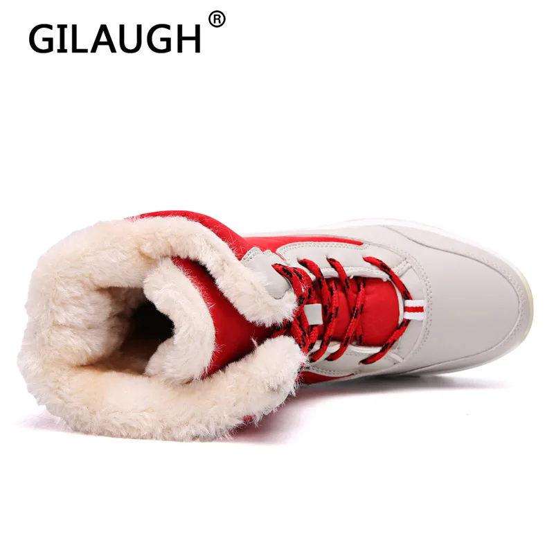 D'hiver Grande 42 Garder blue mollet forme De Imperméables Chaudes Coton black Plus Le Femme Femmes Taille Plate Neige 31 Chaud Red Bottes beige White Beige Mi ~ Gilaugh Haute BwqExIdB