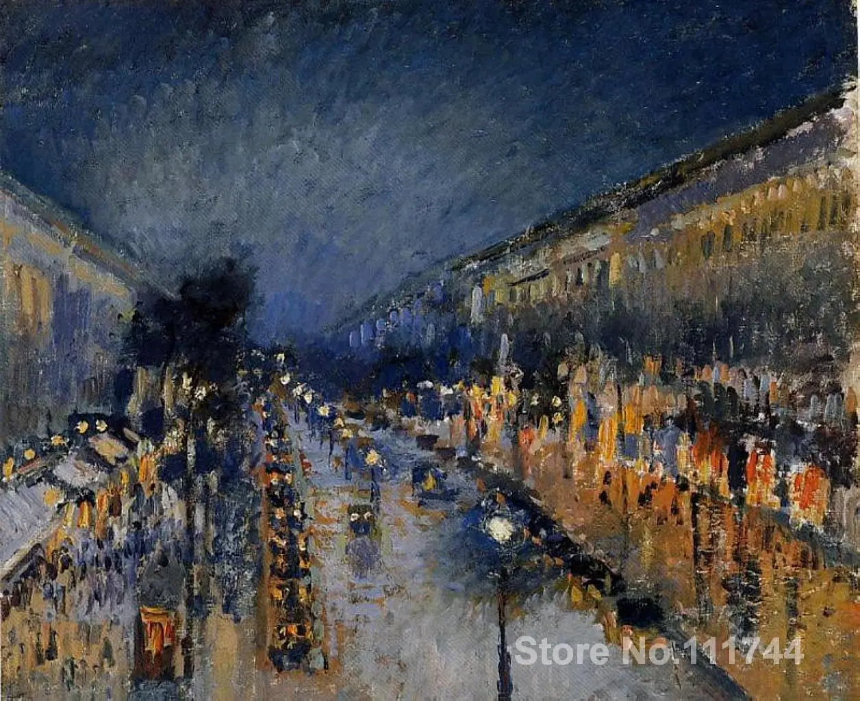 

Copy paintings of famous artist The Boulevard Montmartre at Night Camille Pissarro artwork High Quality Handmade