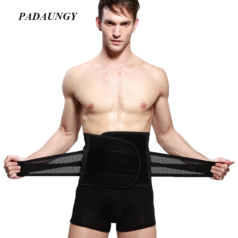 PADAUNGY Men Waist Trainer Slimming Belt Gothic Belts Plus Size Body
